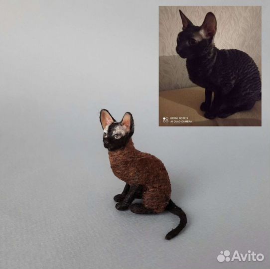 Портретная фигурка вашей кошки собаки по фото