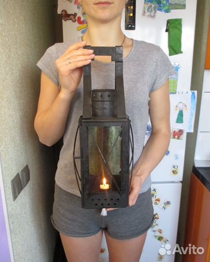 Фонарь Свечной Железнодорожный.Старый