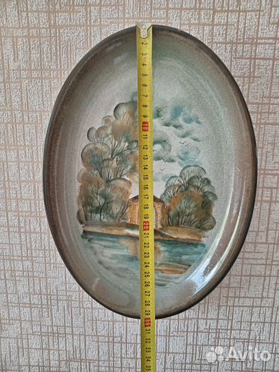 Панно, тарелка настенная керамика