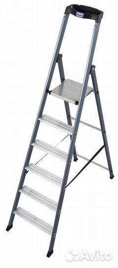 Профессиональная анодированная стремянка Krause SePro -6 124203