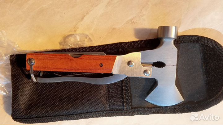 Мультитул туристический топор-молоток набор 15 в 1