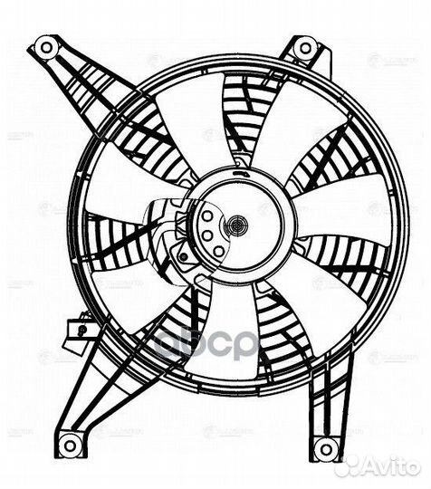 Электровентилятор конд. с кожухом для а/м
