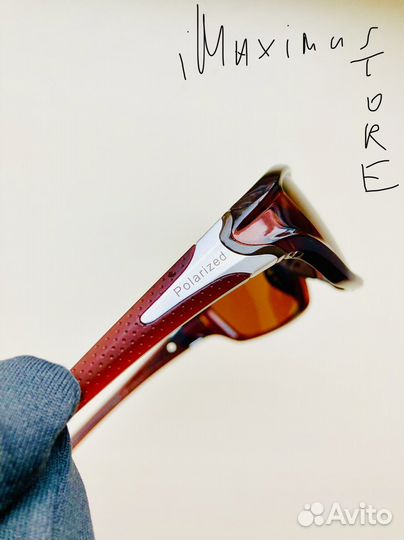 Спортивные поляризационные очки коричневые