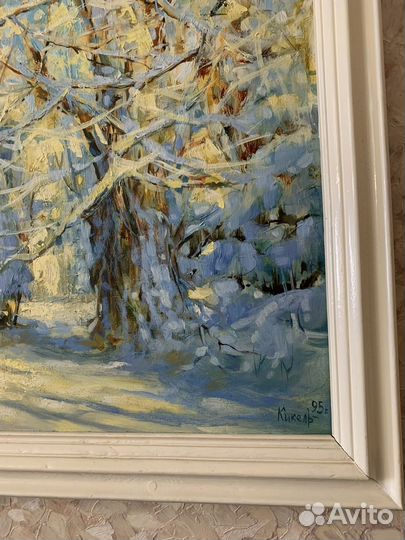 Картина зимний лес, Кикель