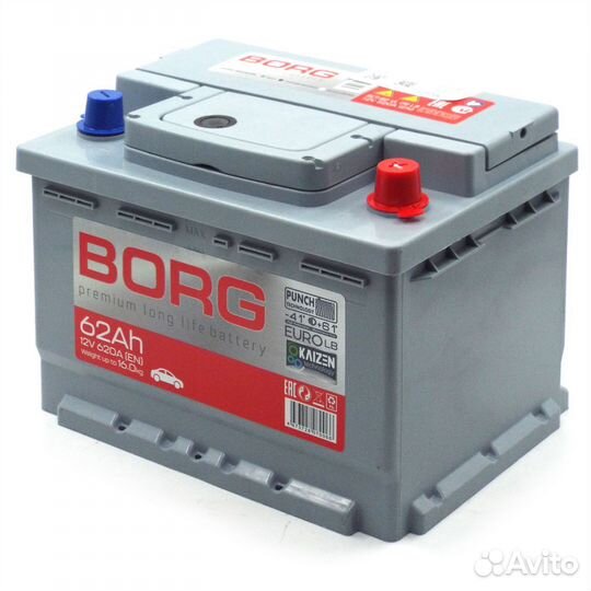 Аккумулятор borg Premium 62 Ач о.п. Ford
