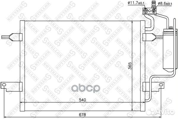 Радиатор кондиционера 1045225SX Stellox