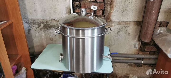 Кастрюля из нержавейки, перегонный куб 37 литров