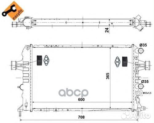 NRF 58355 радиатор системы охлаждения МКПП Ope