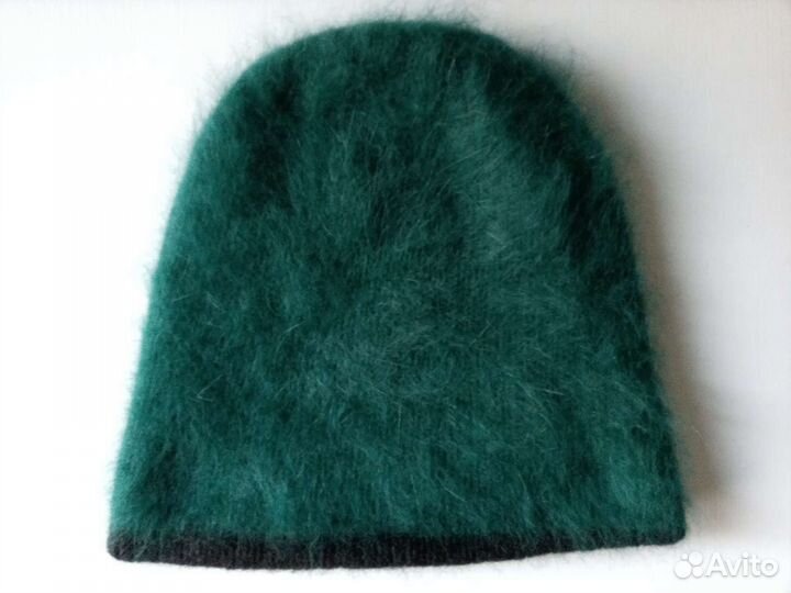 Шапка бини двухсторонняя из ангоры