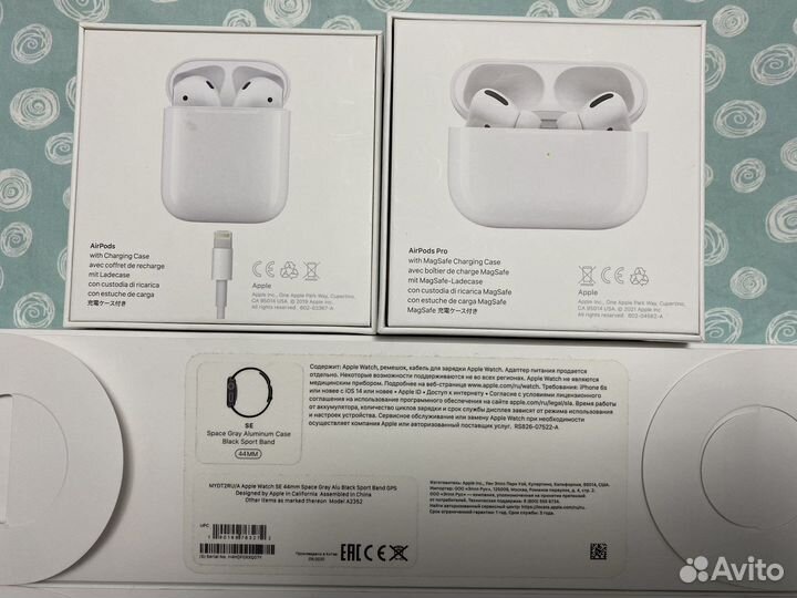 Коробочки Apple iPhone 11, apple watch se, airpods