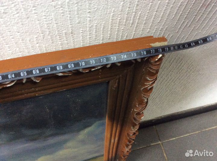 Картина на холсте -церковь в поле