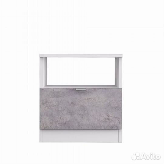 Акцент №13 (Тумба 400, фур.) (белое сияние/цемент