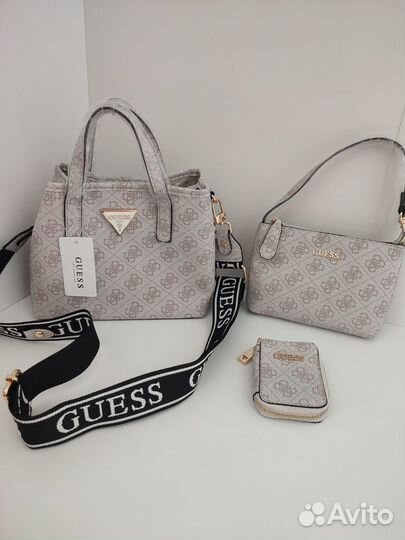 Сумка Guess 3в1 с пыльником Новая цвет пудра