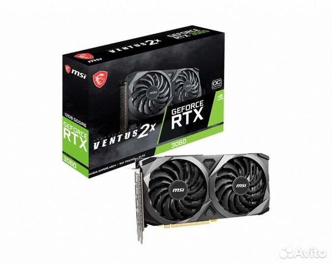 Видеокарта MSI GeForce RTX 3060 ventus 2X OC (LHR)