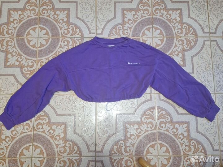 Фиолетовая укороченная кофта Gloria Jeans