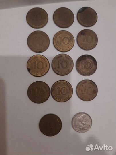 Немецкие монеты 10 и 50