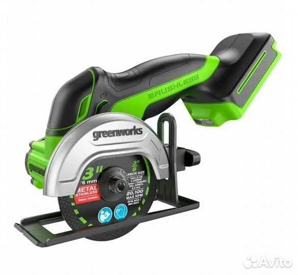 Болгарка аккумуляторная greenworks GD24UCS без АКБ