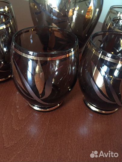 Графин и винные бокалы Богемия