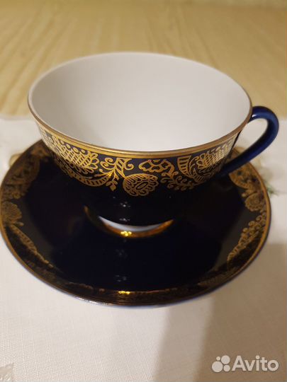 Чайная пара лфз 1Сорт кобальт с золотом