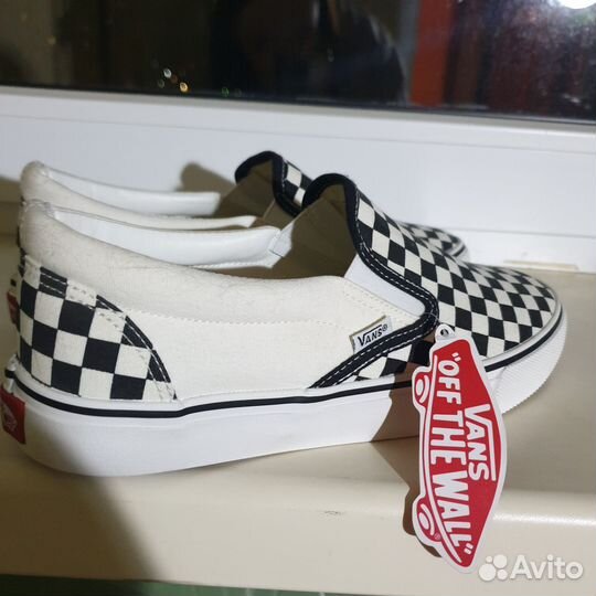Vans слипоны в клетку