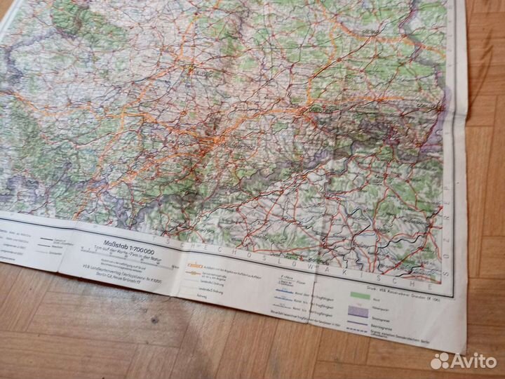 Карта гдр 1960 года на Немецком