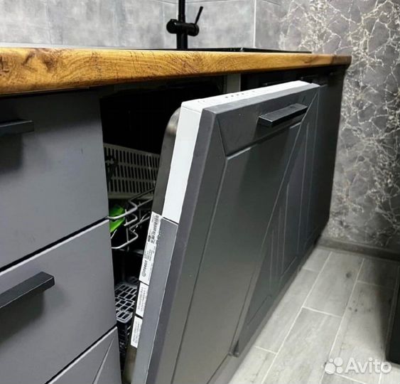 Кухонный гарнитур серый модульный новый