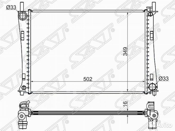 Форд Фиеста Фьюжн радиатор охлаждения ford fiesta