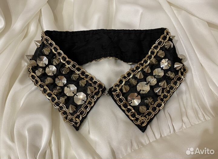 Чокер воротник черный с шипами рок cyber baroque