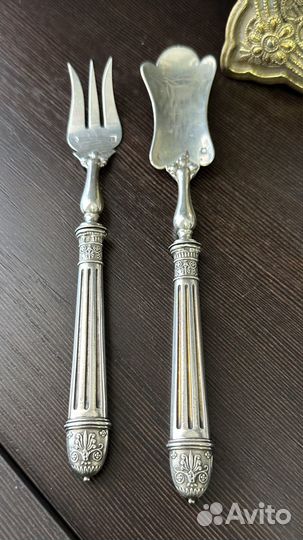 Антикварные столовые приборы. Франция. Серебро