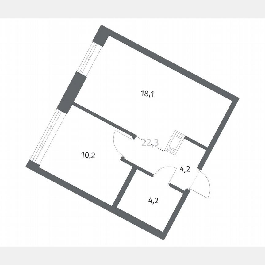 1-к. квартира, 36,7 м², 3/12 эт.
