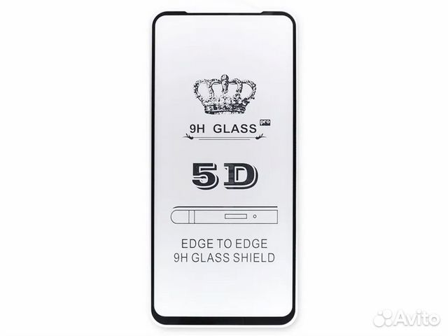 Защитное стекло 5D Realme 9i / C35, чёрная рамка