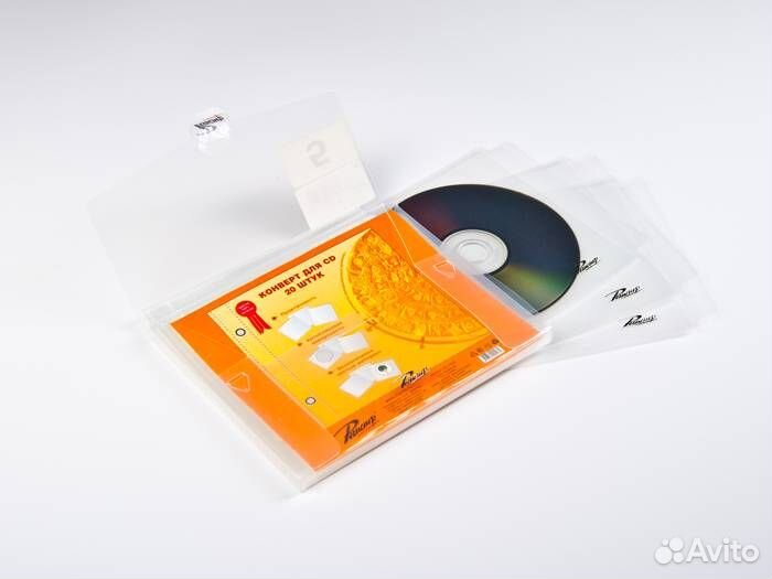 Файл для одного диска CD, толщина 100 мкм, уп24шт