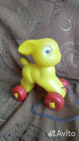 Заяц на колесах дутыш игрушка СССР
