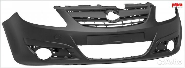 Бампер передний грунт Opel Corsa D