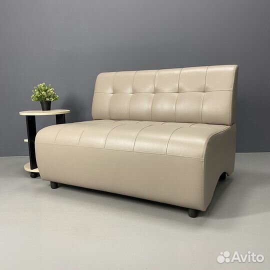 Диван офисный двуместный кожзам