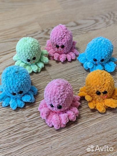 Осьминожки-амигуруми ручной работы