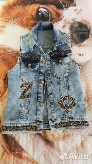 Джинсовая жилетка