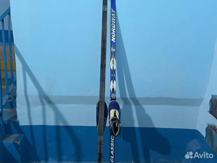 Лыжи беговые 180 с ботинками, р 42