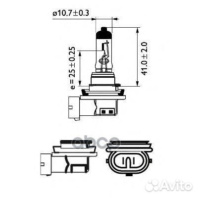 Лампа галогеновая головного света H8 PGJ19-1 3200K