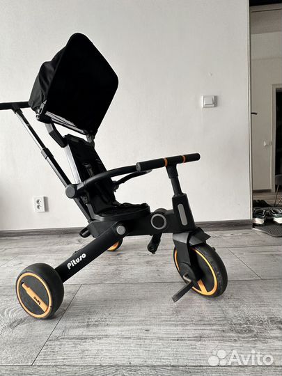 Трехколесный велосипед PItuso leve, black