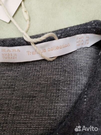 Платье туника Zara, M, серого цвета