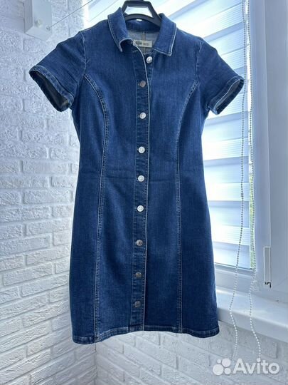 Джинсовое платье zara женское M
