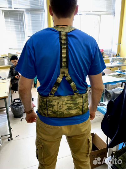 Боевой пояс с баллистическим пакетом и лямками Бр1