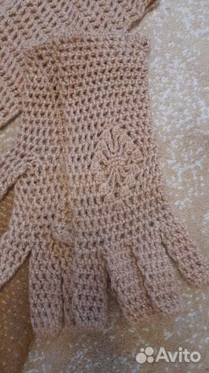 Шарф +перчатки