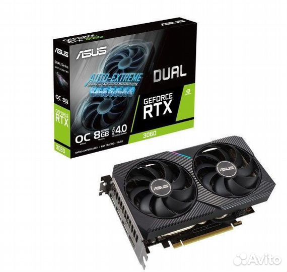 Видеокарта asus GeForce RTX 3060 dual OC 8G