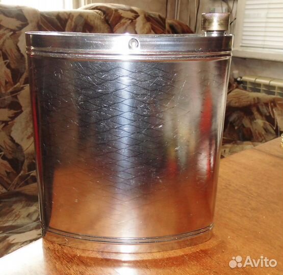 Фляжка нержавейка антикварная большая