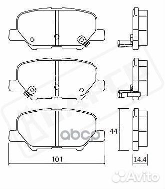 Колодки тормозные дисковые BP0688 bapco