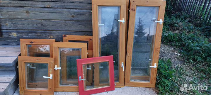 Продам деревянные окна бу без рам
