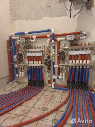 Системы отопления, теплый пол, Монтаж проект