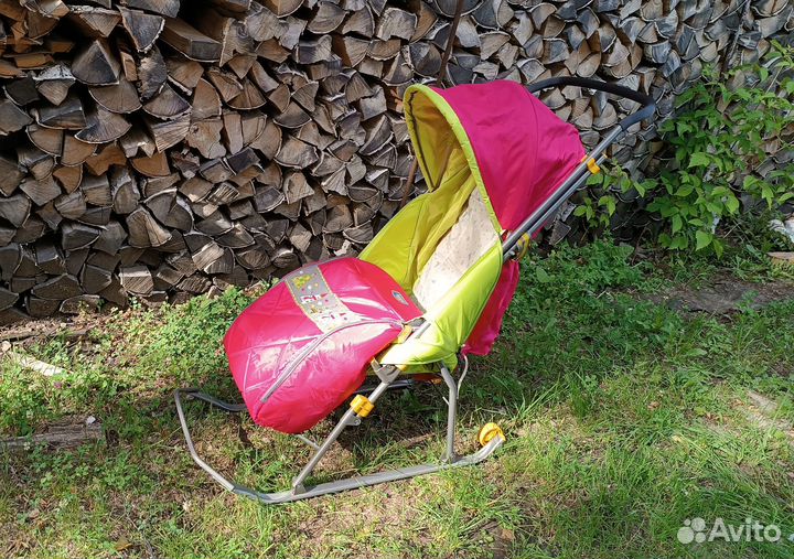 Санки детские с колесиками Nika Kids (складные)